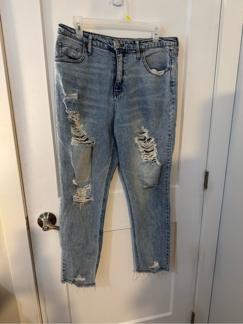 wild fable Light Blue Distressed Boyfriend Jeans